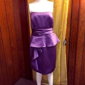 Short Purple Bridesmaid Dress